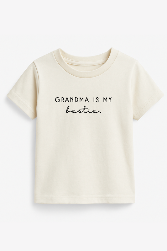 Grandma is My Bestie - Organic Cotton Kids Graphic Tee