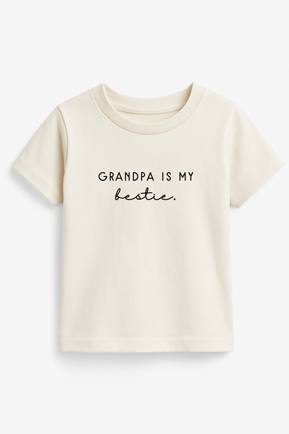 Grandpa is My Bestie - Organic Cotton Kids Graphic Tee