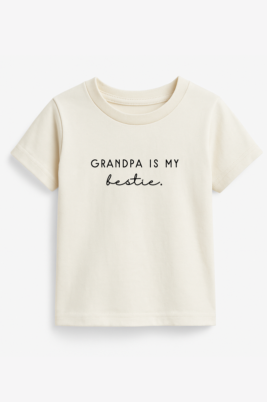 Grandpa is My Bestie - Organic Cotton Kids Graphic Tee