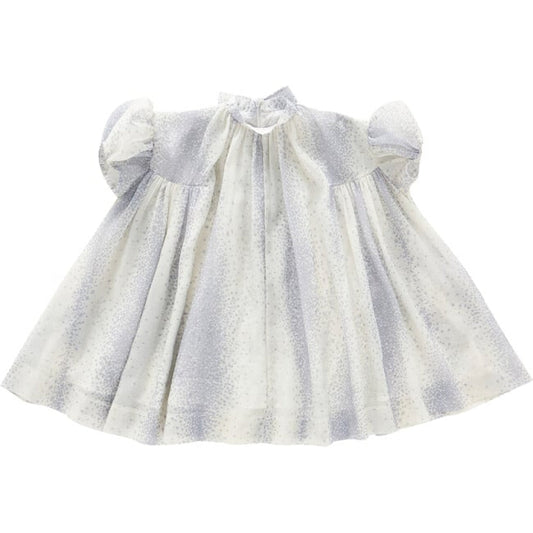 Tent Dress with Puff Sleeves - Cream