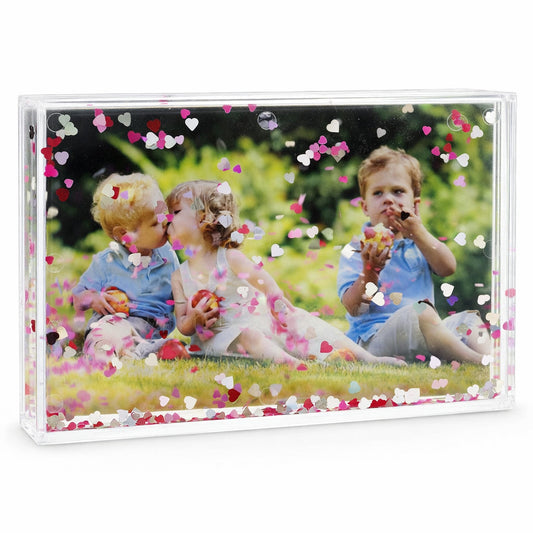 Rectangular Clear Plastic Water Globe Picture Frame