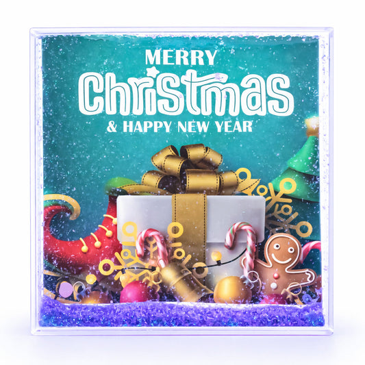 Clear Plastic Glitter Water Picture Frame
