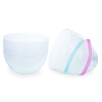 Set of 2 Transparent Jumbo Large Size Plastic Easter Eggs with Handles 10 Inches