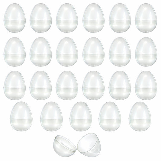 Set of 24 Large Glow in the Dark Noctilucent Fillable Easter Eggs 3.15 Inches