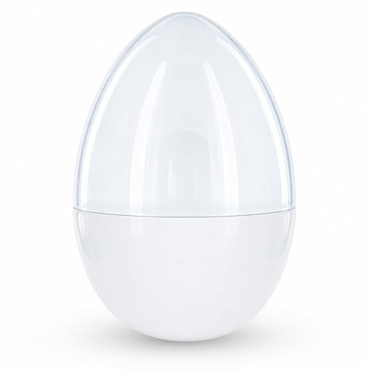 Giant Size Large Two Shades White Plastic Easter Egg 12 Inches