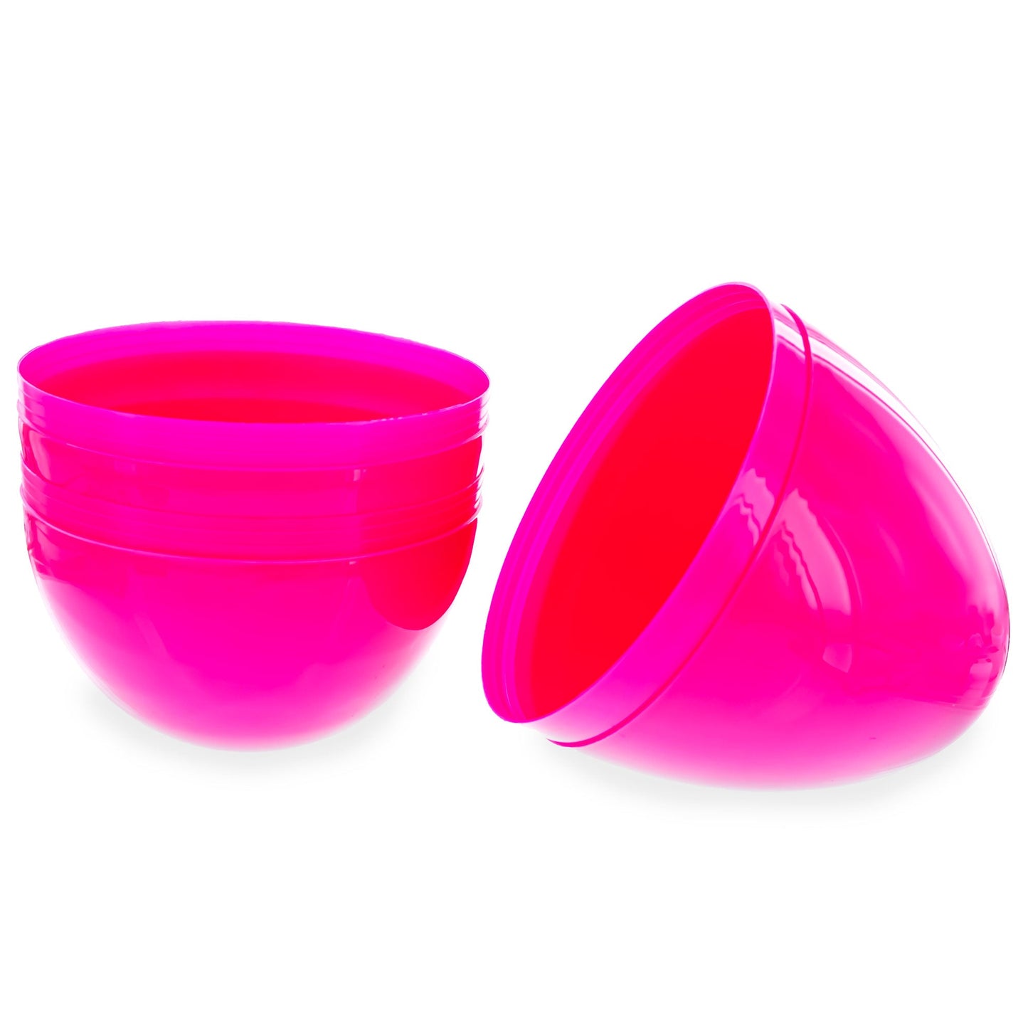 Set of 2 Pink Giant Jumbo Large Size Fillable Plastic Easter Eggs 10 Inches