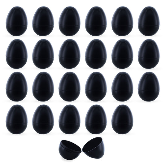 24 Matte Blackboard Plastic Easter Eggs, Each 2.25 Inches