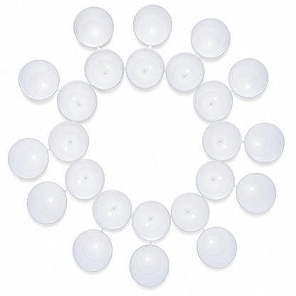 12 White Plastic Easter Eggs