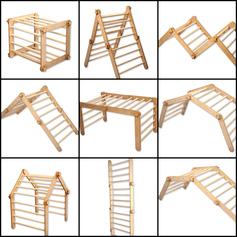 Montessori Climbing Triangle Cube with Reversible Ramp