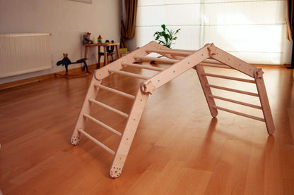 Montessori Climbing Triangle Cube with Reversible Ramp
