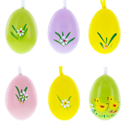 Set of 6 Real Eggshell Bunny and Friends Easter Eggs Ornaments