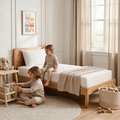 Organic Kids Fitted Sheet - Dotty