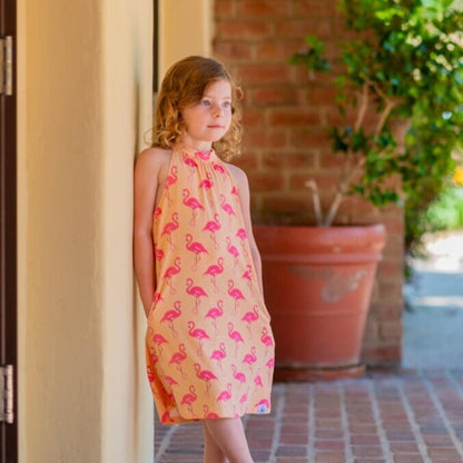 Tieback Dress - Flamingo Peach