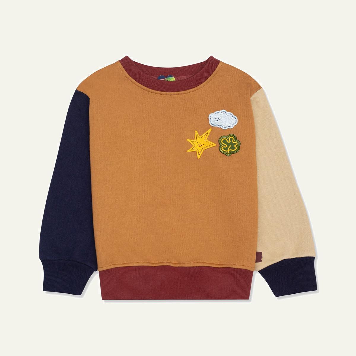 Patches Kid Sweatshirt - Mud/multi