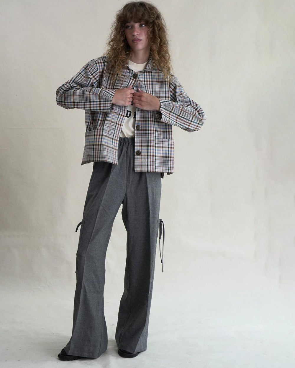 Wool Cargo Sunday Pant - Grey