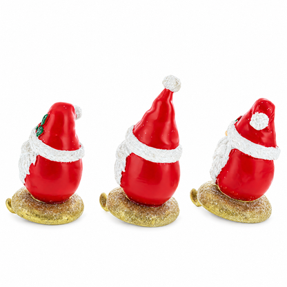Set of 3 Santa Gnome Stocking Holders Hangers – Festive Christmas Mantel Decor