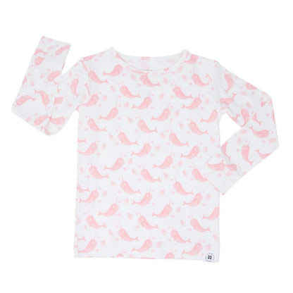 Big Kid Pajama - Narwhal Pink