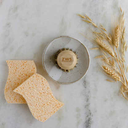 Pot Scrubber - Eco Friendly Scrub Brush, Bamboo, Plastic Free, Compostable