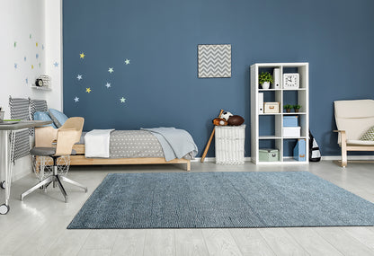 Organic Seersucker Wool+Cotton Shag Rug